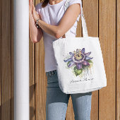 Passionierte Lila Passion-Blume Tragetasche