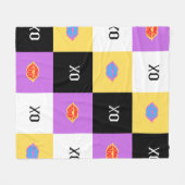 Passionierte Lips & XO Muster Fleecedecke (Vorderseite (Horizontal))