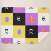 Passionierte Lips & XO Muster Sherpadecke (Vorderseite (Horizontal))