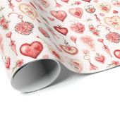 Passionierte Palette: Valentinische Verzierungen Geschenkpapier (Rolleneckpunkt)