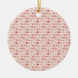 Passionierte Palette: Valentinische Verzierungen Keramik Ornament