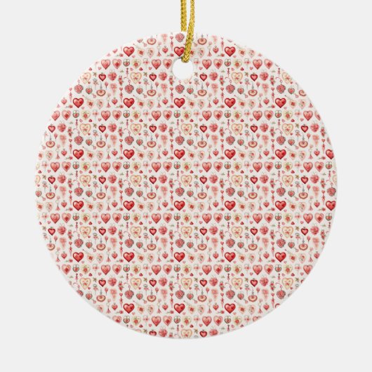 Passionierte Palette: Valentinische Verzierungen Keramik Ornament (Vorne)