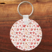 Passionierte Palette: Valentinische Verzierungen Schlüsselanhänger (Vorderseite)