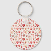 Passionierte Palette: Valentinische Verzierungen Schlüsselanhänger (Rückseite)