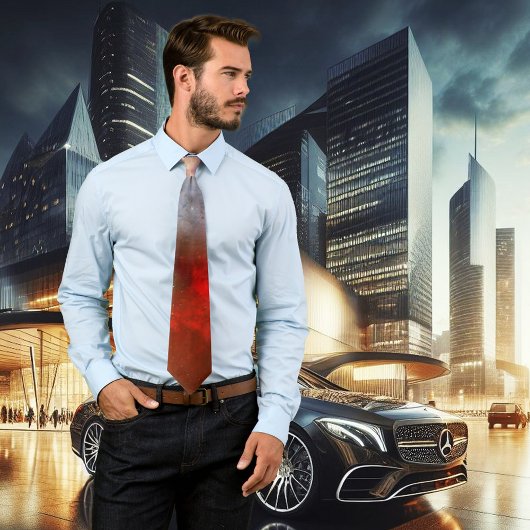 Passionierte Red Space Abstrakt Art Krawatte