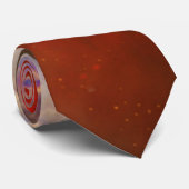 Passionierte Red Space Abstrakt Art Krawatte (Gerollt)