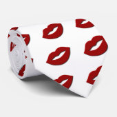 Passionierte Red Valentine Lips Krawatte (Gerollt)
