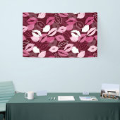 Passionierte Rosa Lippen Küssen Muster Banner (Messeveranstaltung)