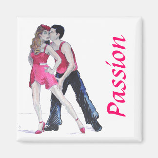 Passionierte Tänzer tanzen genau Magnet