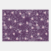 Passionierte Valentine: Pink Fashion Parfüm Flasch Geschenkpapier Set (Vorderseite 3)