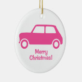 Passioniertes Pink Mini Cooper Ornament - Persönli (Rechts)