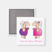 PASSIONS-BLUME! Magnet für Brustkrebs (Vorderseite/Rückseite)