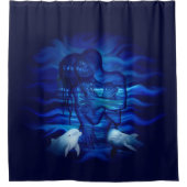 Passionsakt - Paar mit Dolphin-Paar Duschvorhang (Vorderseite)