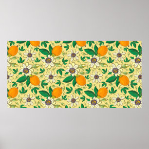 Passionsblume (Passiflora, Passionsfrucht) auf ein Poster