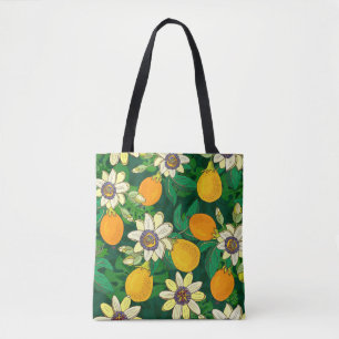 Passionsblume (Passiflora, Passionsfrucht) auf ein Tasche