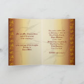 Passionsblumen-Hochzeit Rostfarbenes Save-the-Date Einladung (Innenseite)