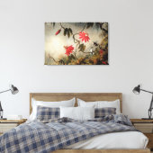 Passionsblumen mit Kolibris Leinwanddruck (Insitu (Schlafzimmer))