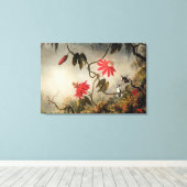 Passionsblumen mit Kolibris Leinwanddruck (Insitu (Holzboden))