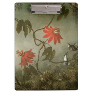 Passionsblumen und Kolibris von Martin J Heade Klemmbrett