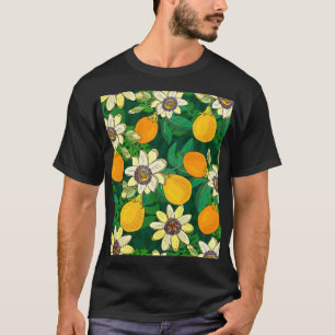 Passionsblüten-Blüte: Schwarzer Hintergrund Vintag T-Shirt