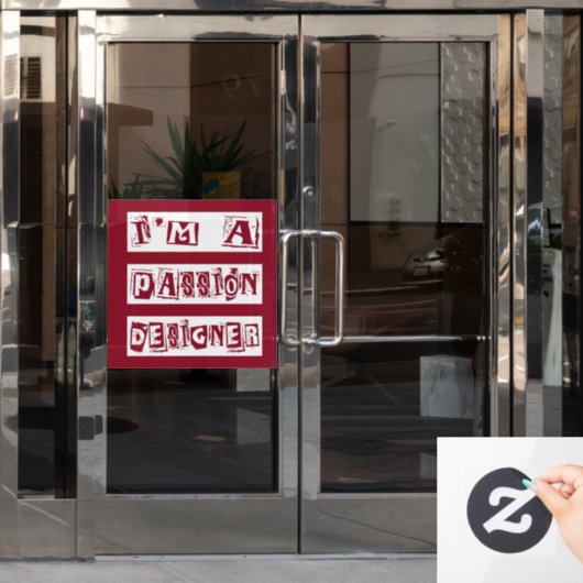 Passionsdesigner Fensteraufkleber (Büro Tür)