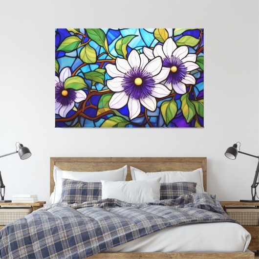 Passionsfrucht Blume Tropical XL Art Leinwanddruck (Insitu (Schlafzimmer))