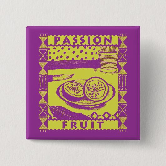 Passionsfrucht Button (Vorderseite)