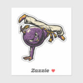 Passionsfrucht Capoeira — Vintage Retro Brasiliani Aufkleber (Blatt)