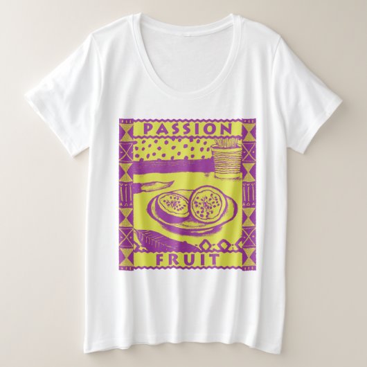 Passionsfrucht Große Größe T-Shirt (Design vorne)