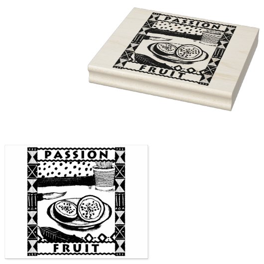 Passionsfrucht Gummistempel (Stempel)