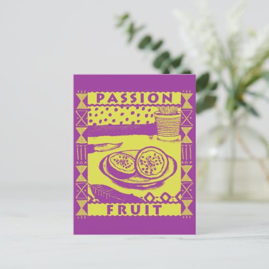 Passionsfrucht Postkarte (Stehend Vorderseite)