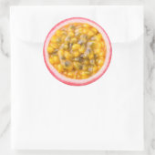 Passionsfrucht Runder Aufkleber (Tasche)