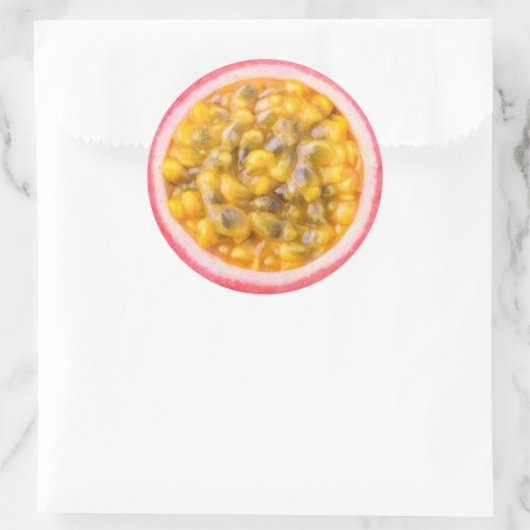 Passionsfrucht Runder Aufkleber (Tasche)