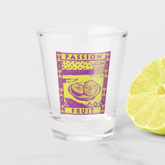 Passionsfrucht Schnapsglas (Vorderseite)
