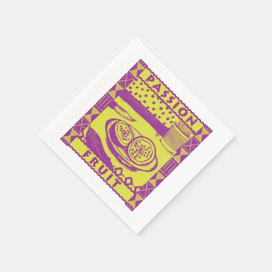 Passionsfrucht Serviette (Ecke)