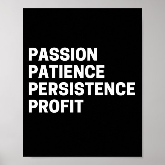 Passionsgeduldigkeit Persistenzgewinn Inspiration Poster (Vorne)