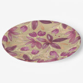 Passionslose Blume, Aquarellbrunnen und Gold Pappteller (Schrägansicht)