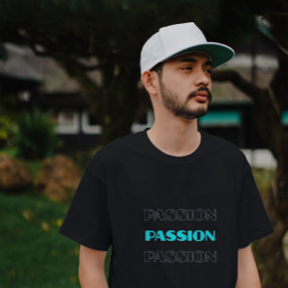 Passionsloses, wiederholtes Wort-T - Shirt-Design T-Shirt