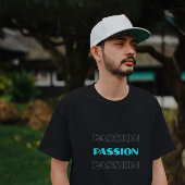 Passionsloses, wiederholtes Wort-T - Shirt-Design T-Shirt