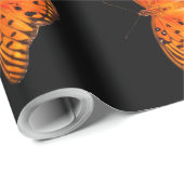 Passionsschmetterling, orange braun, schwarz geschenkpapier (Rolleneckpunkt)