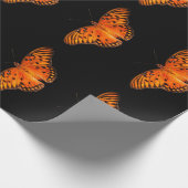 Passionsschmetterling, orange braun, schwarz geschenkpapier (Ecke)