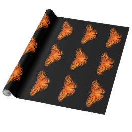 Passionsschmetterling, orange braun, schwarz geschenkpapier