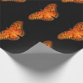 Passionsschmetterling, orange braun, schwarz geschenkpapier (Ecke)