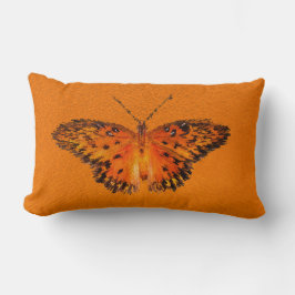 Passionsschmetterling schöne Flügel auf Orange Lendenkissen