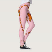 Passionsschmetterlinge in Herzrosa - Tanzen Sie mi Leggings (Rechts)