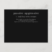 Passiv aggressiv postkarte (Vorderseite)