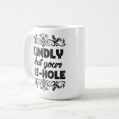 Passiv aggressiver Kaffee Lover Ruhe bitte Kaffeetasse (Vorderseite Links)