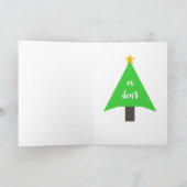 Passive aggressive, fröhliche Weihnachtskarte Feiertagskarte (Innenseite)