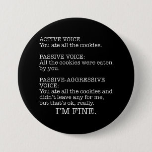 Passive Aggressive Stimmzettel Button