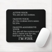 Passive Aggressive Stimmzettel Mousepad (Mit Mouse)